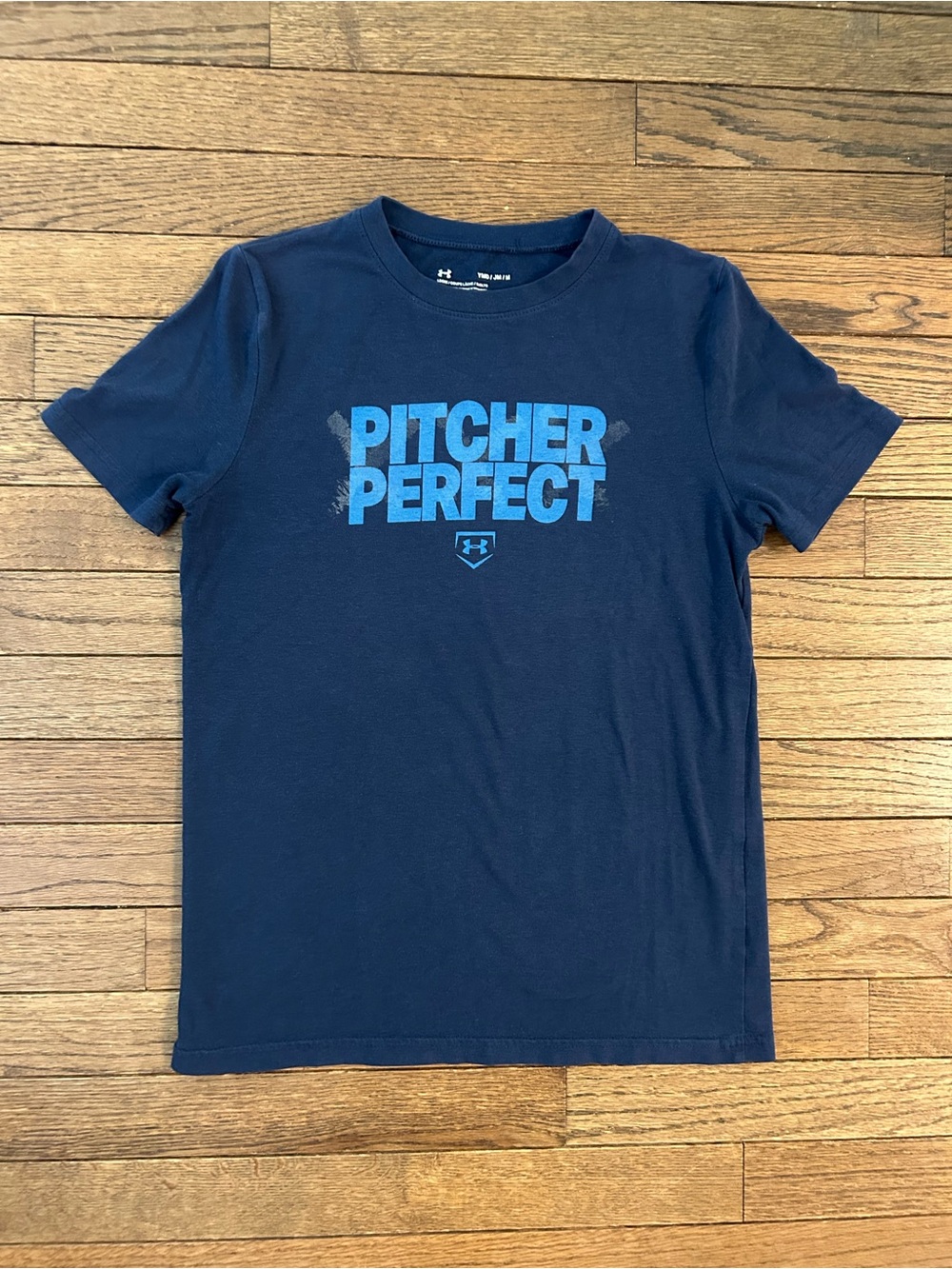 Under Armour Youth Navy Short-Sleeve 'Pitcher Perfect' Graphic Tee